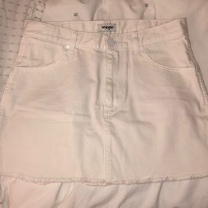 Wrangler white jean skirt